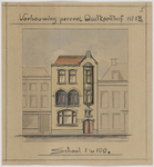 214790 Opstand van (een ontwerp voor) de voorgevel van het bankgebouw van Huydecoper en Van Dielen (Oudkerkhof 13) te ...